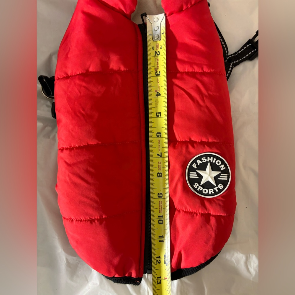 Pawroll Puffer Winter Dog Jacket With Built In Harness.